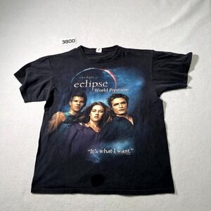 Twilight Saga Eclipse Movie Promo T Shirt Mens Large Black Graphic Goth